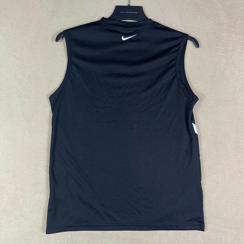 Nike Sleeveless‎ Tank Top Shirt Boys L Black Round Neck Regular Fit - Picture 7 of 8